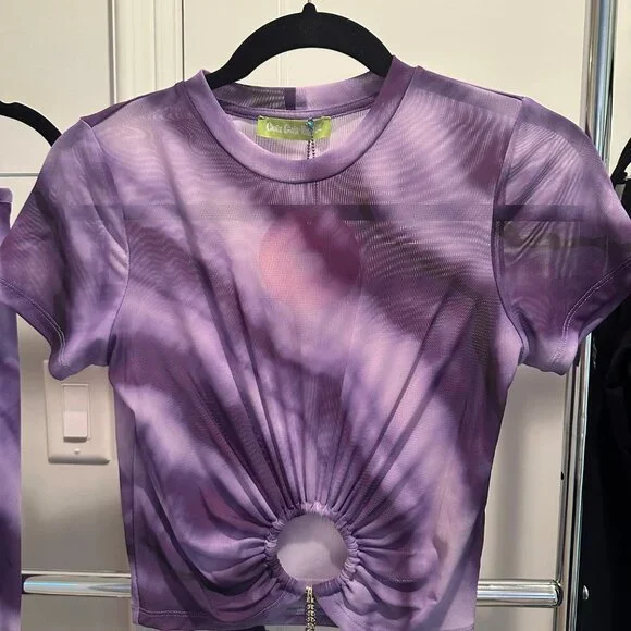 Cult Gaia x Bratz Set – Nevra Top & Meygan Skirt in Grape Dusty Dye NWT, Size XS